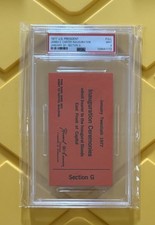 1977 US PRESIDENTIAL INAUGURATION FULL Ticket Carter PSA 9 MINT POP 1, 0 Higher!