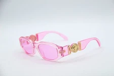 NEW VERSACE KIDS VK 4429U 5370/5 CLEAR PINK GOLD AUTHENTIC SUNGLASSES 48-16