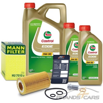 MANN-FILTER ÖLFILTER+7L CASTROL EDGE 5W-30 LL +SCHRAUBE+DICHTUNG 31977987