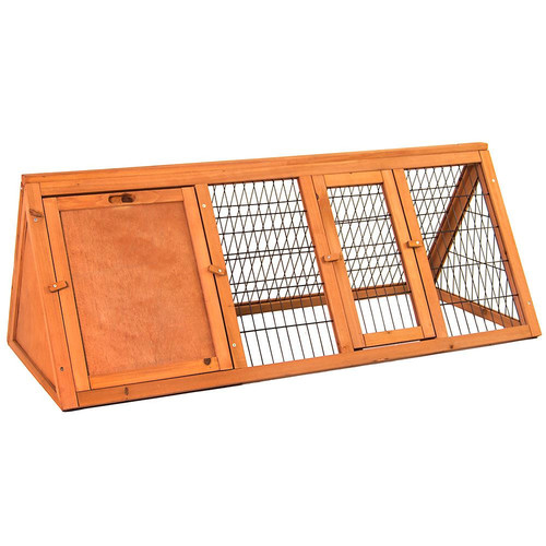 Holzauslauf Dreieck Haustierstall Meerschweinchen Kaninchen Outdoor Garten großes Gehege - Bild 1 von 6