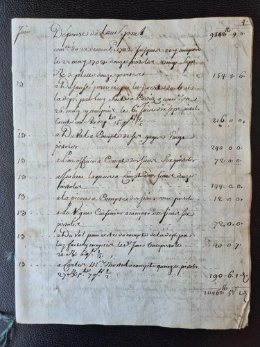 MANUSCRIT 1702 - 12 pages - PISTOLES - ARCHIVES MONTOLIEU PROVENCE MIDI