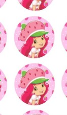 12 Strawberry Shortcake Cupcake Topper EDIBLE Cake Topper Party Favor Cookie