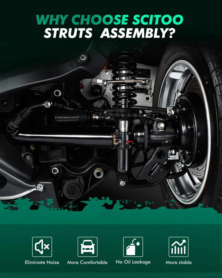 Front Fits Ford Mustang 2005-2010 Complete Struts w/ Springs & Mounts Assemblies - Image 2 of 4