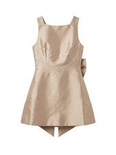 Odd Muse Bow Detail Mini Dress - Gold - M