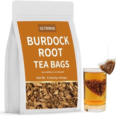 Premium Burdock Root Tea Bags,60 Bags/6.4Oz.100% 60 Count (Pack of 1)