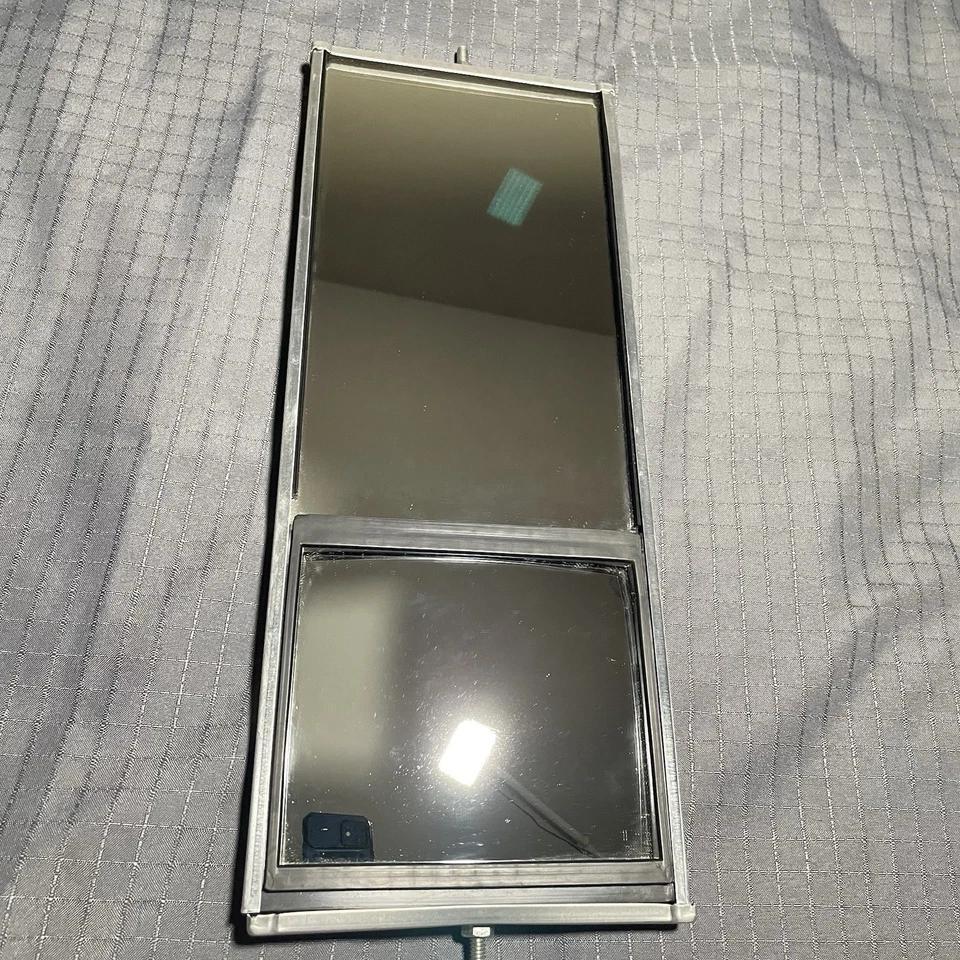 Espejo retrovisor de aluminio de 16" x 6” de la costa oeste con vidrio convexo para semirremolque de alta resistencia Foto 3 de 4