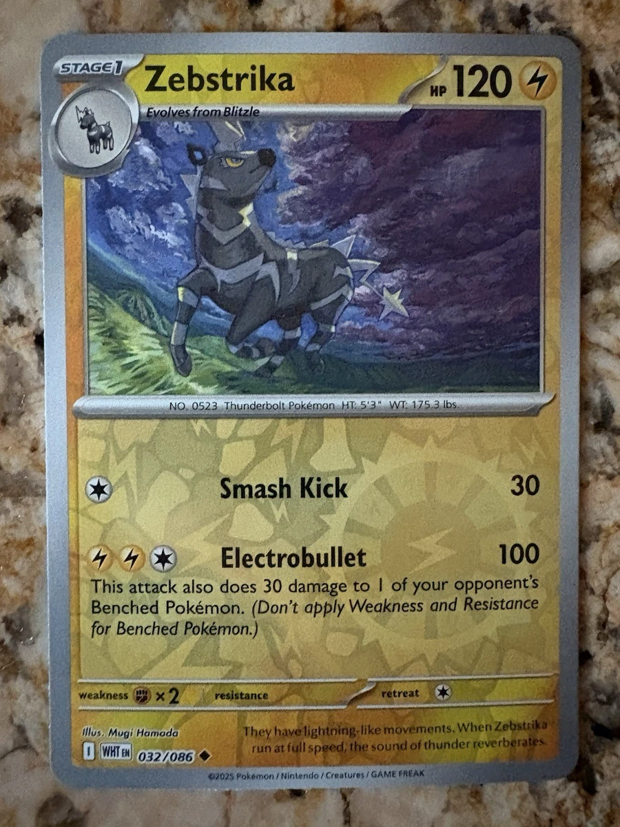 zebstrika pokemon card Pokemon Card Japanese Zebstrika 029/086 sv11W U TCG