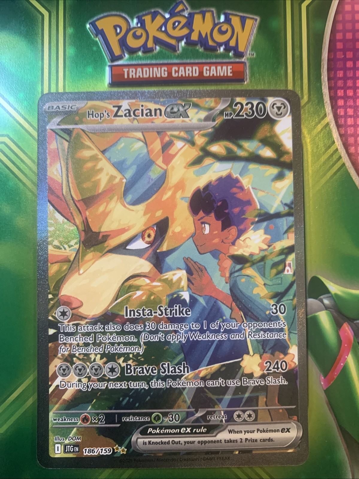 Hop's Zacian ex 186/159 Sv09: Journey Together Holo- Mint