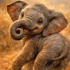 Elephant Diamond Painting Kits for Adults, 5D DIY Diamond Art Kits for Beginners