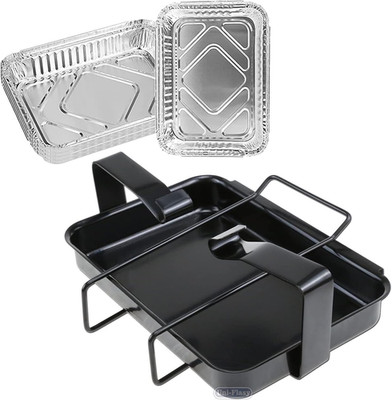 Grill Drip Pan Holder & 15 Liners Replacement for Weber Genesis 1000-5500 Summit