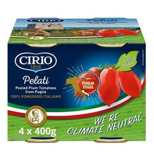 Peeled Plum Tomatoes 100% Italian Cans 400g (Pack of 4)
