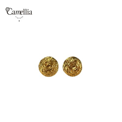 Chanel Chanel Gold-Plated Coco Mark Vintage Earrings 95A Metal Earrings 95A CHANEL Earrings AUTH Coco CC Logo Mark Vintage Gold 95A  main image 2