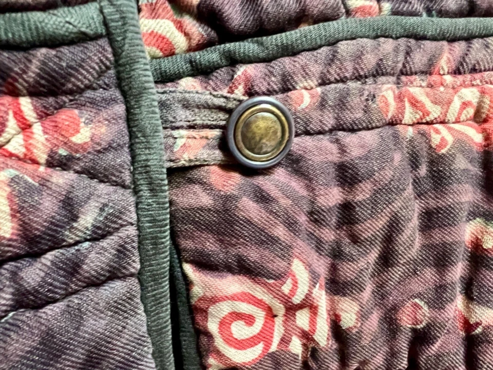 Красивый богемное винтажный * ANOKHI * цветной хлопок стеганая куртка XL - Изображение 4 из 4