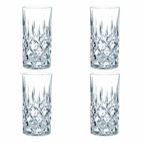 Nachtmann Noblesse Longdrinkglas Set, 4Er Set, Saftglas, Kristallglas, 375 Ml