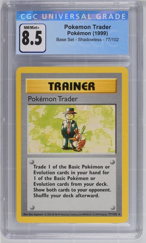 Pokémon Trader (Shadowless) graded CGC 8.5 for sale on eBay