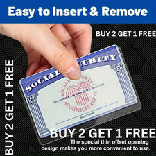 8 pcs Social Security Card Protector/Medicare Card Protector Sleeve/Social Card