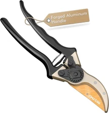 8.6" Forged Aluminum Handles Professional Pruning Shears, Premium Titanium SKS5