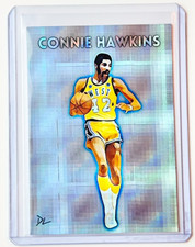 Connie Hawkins Limited Artist Signed "West NBA All-Stars" Refractor Card 1/1