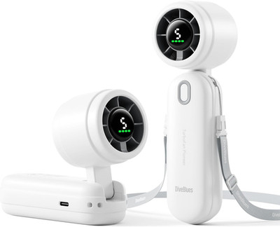 Iturbo High-Speed Tragbarer Hand Turbo Ventilator, LED-Display, 2000Mah Wiederaufladbar
