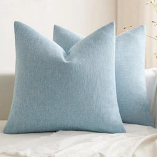 MIULEE Pack of 2 Decorative 18" x (Pack 2), Light Blue 