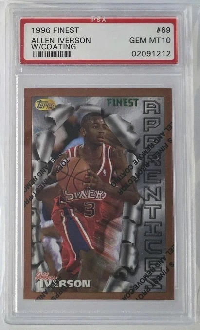 Allen Iverson Basketball Grade 10 Rookie Sports Trading Cards