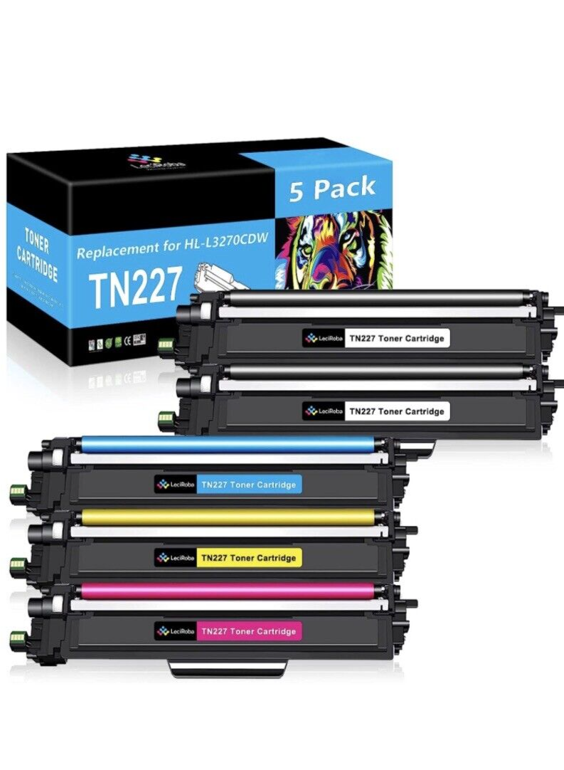 Brother Printer Ink Cartridges 2black, Cyan, Yellow, Magenta 5 Pack