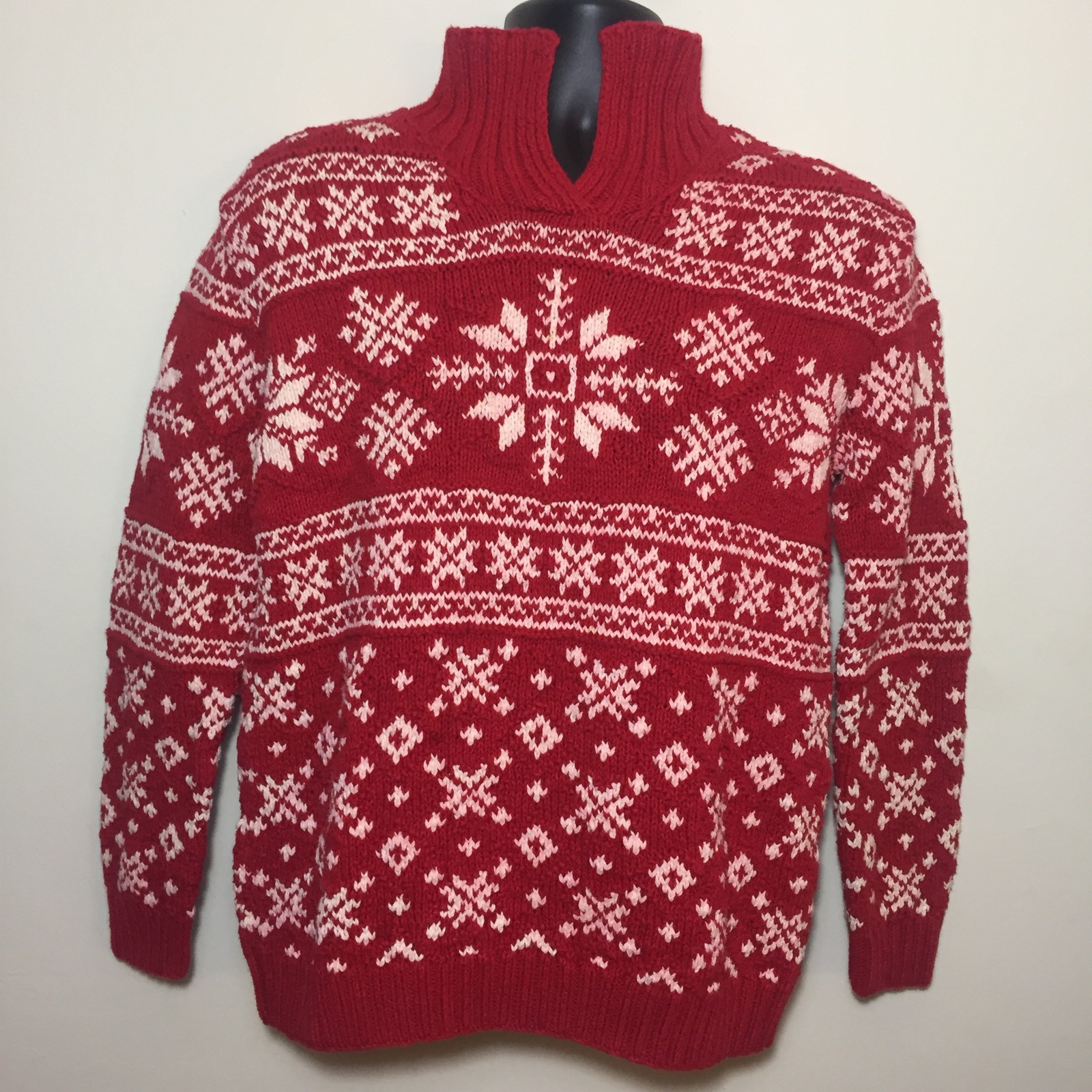 Womanu0026#039;s Ralph Lauren Winter Snowflake Ugly Christmas Sweater  (Petite/Medium) | eBay