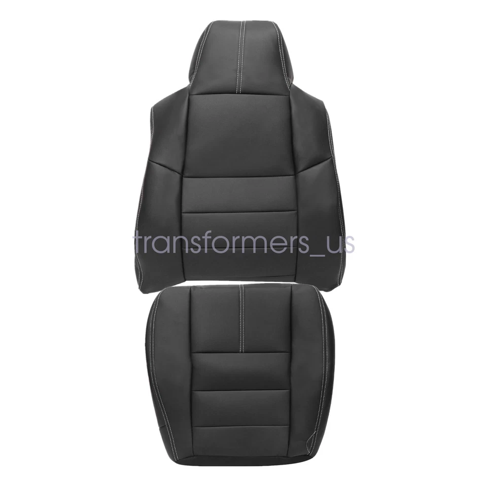 For 2008-2010 Ford F250 Super Duty Lariat Driver Top & Bottom Seat Cover Black - Изображение 2 из 4