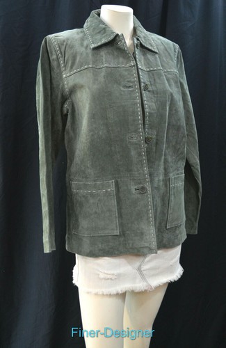 D\u0026C Suede leather outerwear jacket 