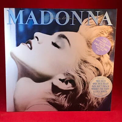 MADONNA True Blue 1986 VINYL LP + INNER + FOLD OUT POSTER original