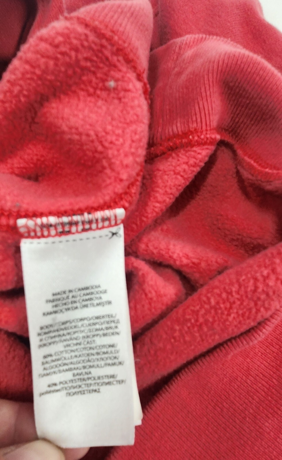 Maglione Polo Ralph Lauren Adulto Large Red Crew Pullover Felpa Rugby Pony