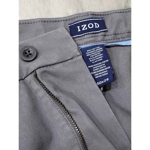 Izod Performance Plus Stretch Flat Front Straight Chino Pants 50W x 29L - Picture 6 of 11