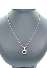 David Yurman 'Albion' Onyx Diamond Sterling Silver 17" Necklace j-43