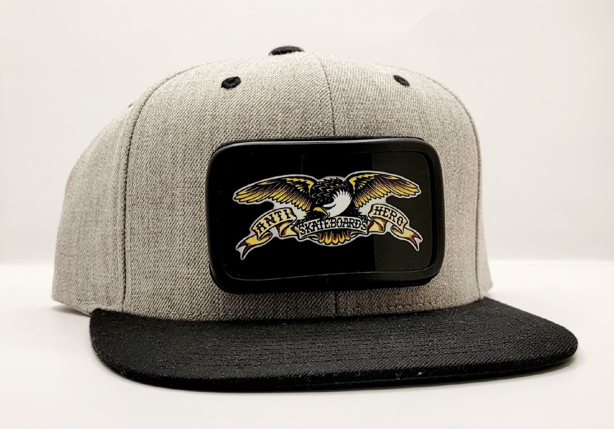 Antihero Skateboards Hat, Removable Metal Patch,Flatbill,Snapback