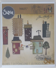 Tim Holtz Sizzix Thinlits Die Cityscape, Suburbia RARE 
