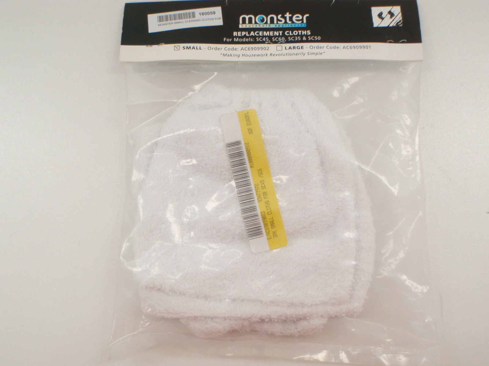 MONSTER EUROFLEX STEAM CLEANER SMALL CLEANING CLOTHS SC45 SC60 SC35 SC50