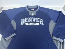 Denver Dragons Baseball Shirt Pullover Men's L Navy Practice Jersey Alleson
