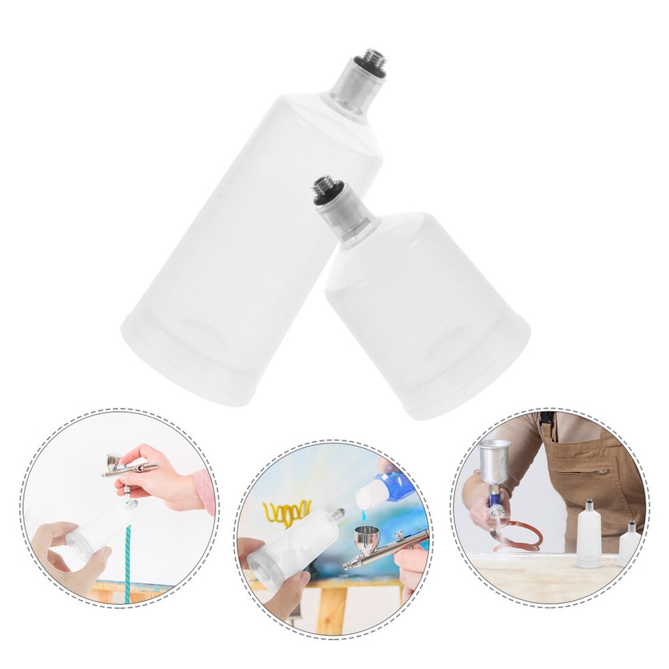 2Pcs Refillable Spray Paint Can Plastic Reusable Pigment Container