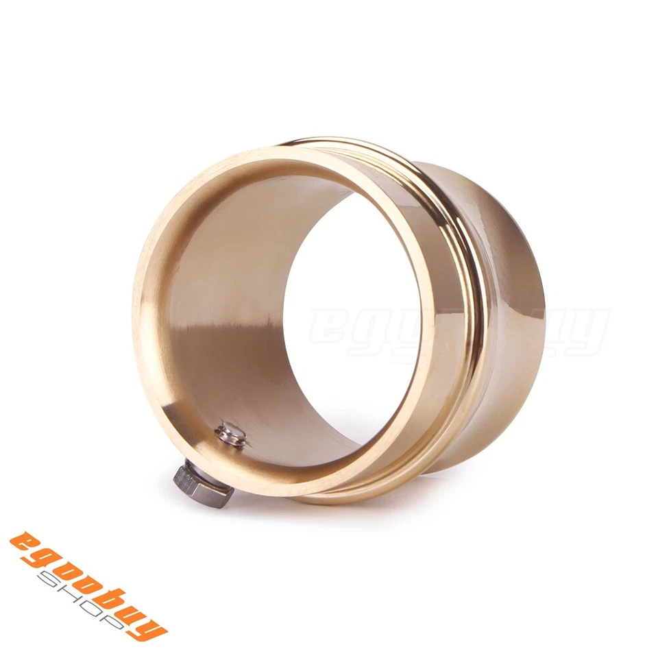 Solid Brass 2-1/2" Motorcycle Exhaust Tip For Harley Sportster Chopper Polished - Image 3 of 4