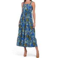 BOG | Band of Gypsies Tropical Tiered Maxi Summer Sun Dress Women’s Size XS