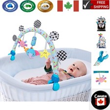 Drop-Proof Baby Mobile Bassinet Toy Bar - Elephant Rattle Teether Set