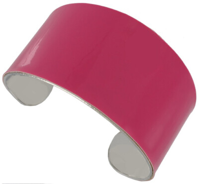 Wide Dark Pink Patent Leather Hero Cuff Bracelet Womens Fashion Jewelry