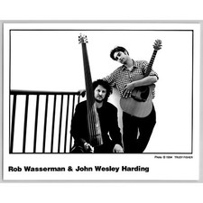 Rob Wasserman (Bass) and John Wesley Harding (Singer) 80s-90s Music Press Photo