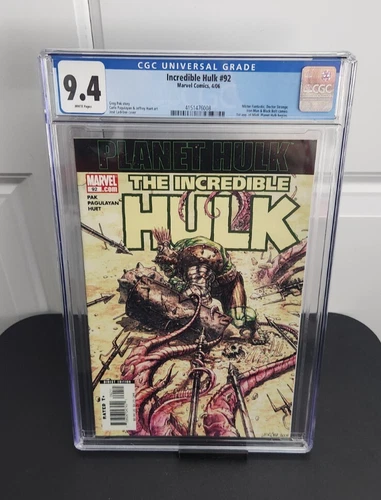 Incredible Hulk #92 CGC 9.4 NM 2006 Marvel Comics 1st Miek Planet Hulk Begins