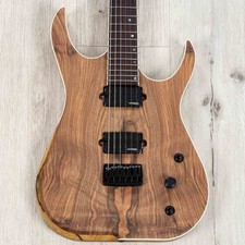 Skervesen Raptor 6 Guitar, Black Limba Body, Stained Figured Walnut Top