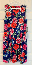 Vince Camuto New Sleeveless Flower Dress Knee Length Women Size 12