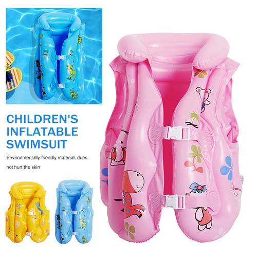 Child Swimwear Inflatable Life Vest for 1-13 Age Childs Swimming Buoyancy Jacket - Picture 7 of 25