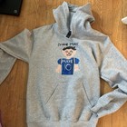 Drake Maye Painting New England Patriot Football Gray Hoodie  Gildan Sz S — photo 3