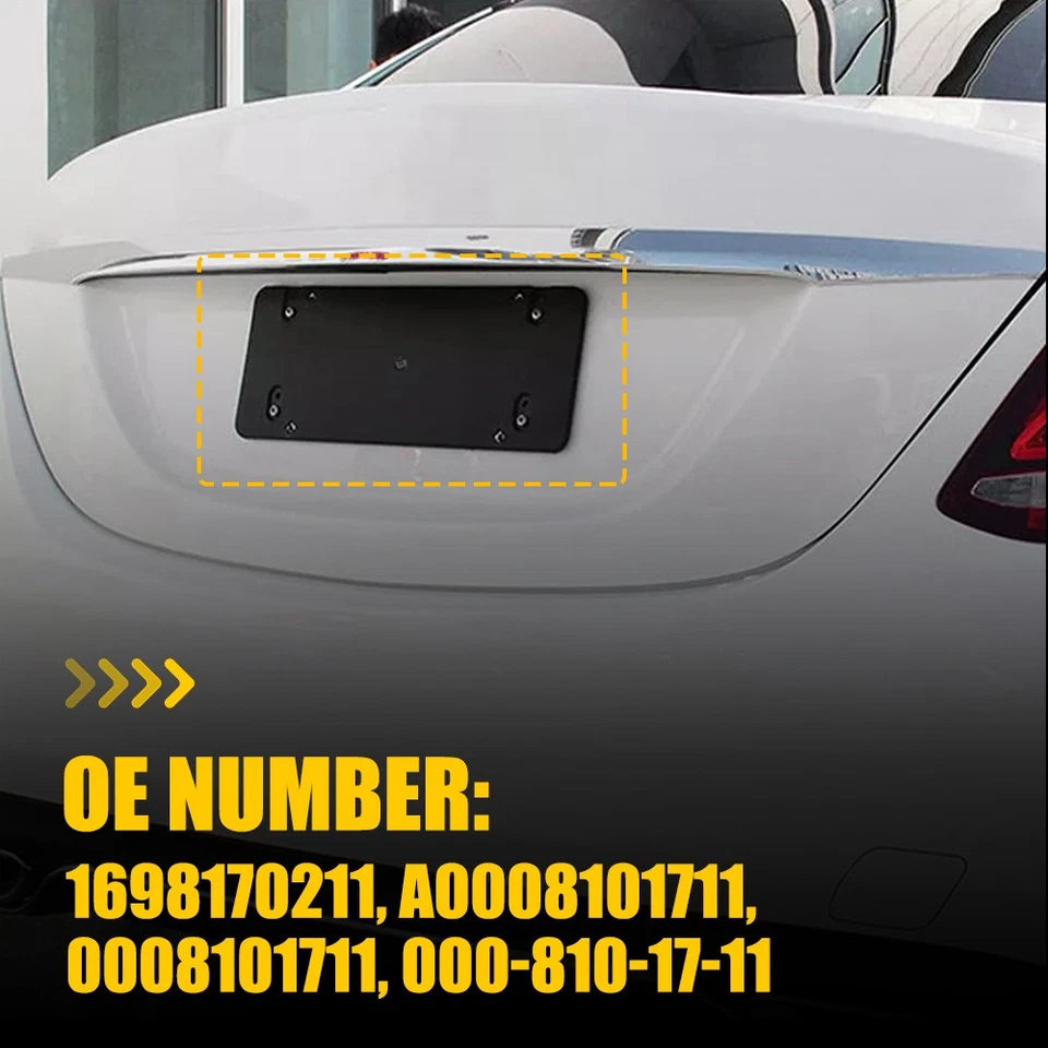Para MERCEDES-BENZ + 8 Tornillos S500 Soporte de Etiqueta de Placa Trasera Soporte de Montaje Foto 3 de 4
