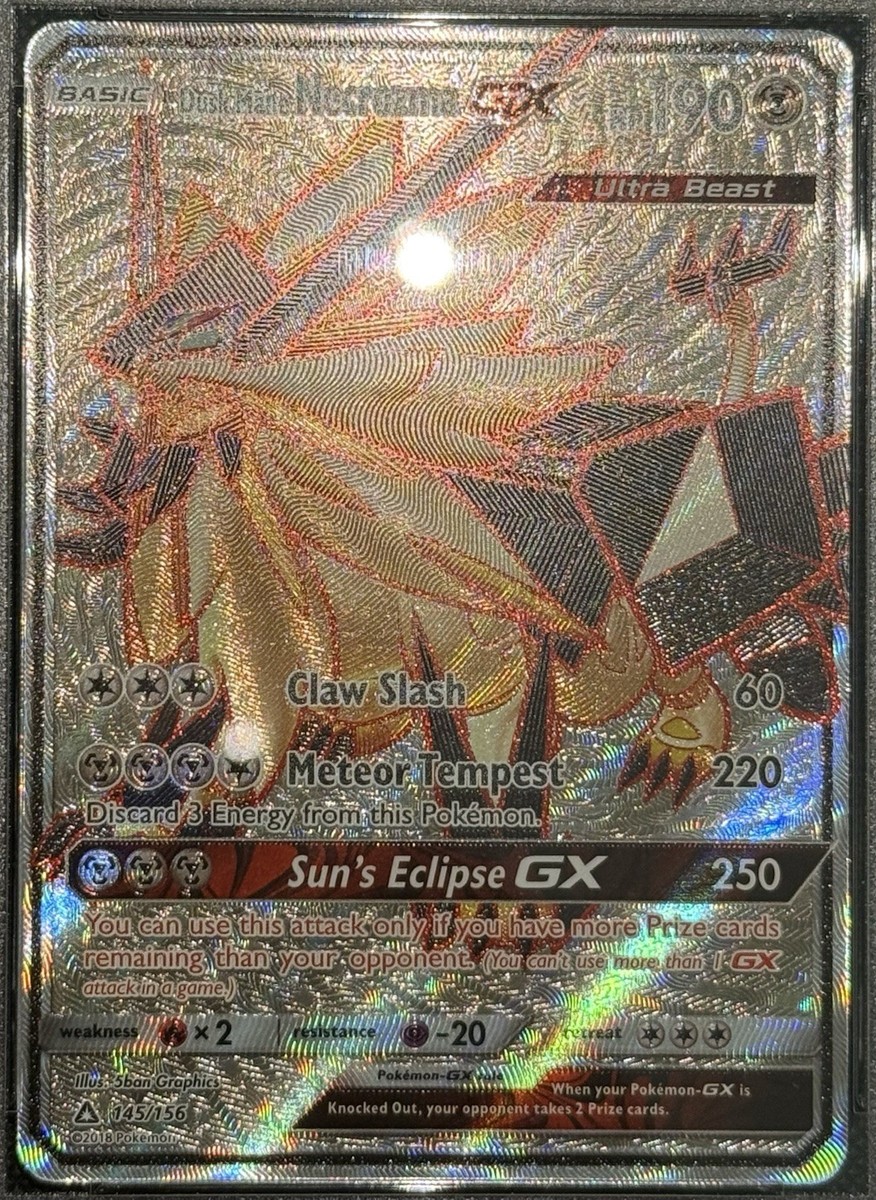 2018 Pokemon Sun&Moon Dusk Mane Necrozma GX Full Art 145/156 Ultra
